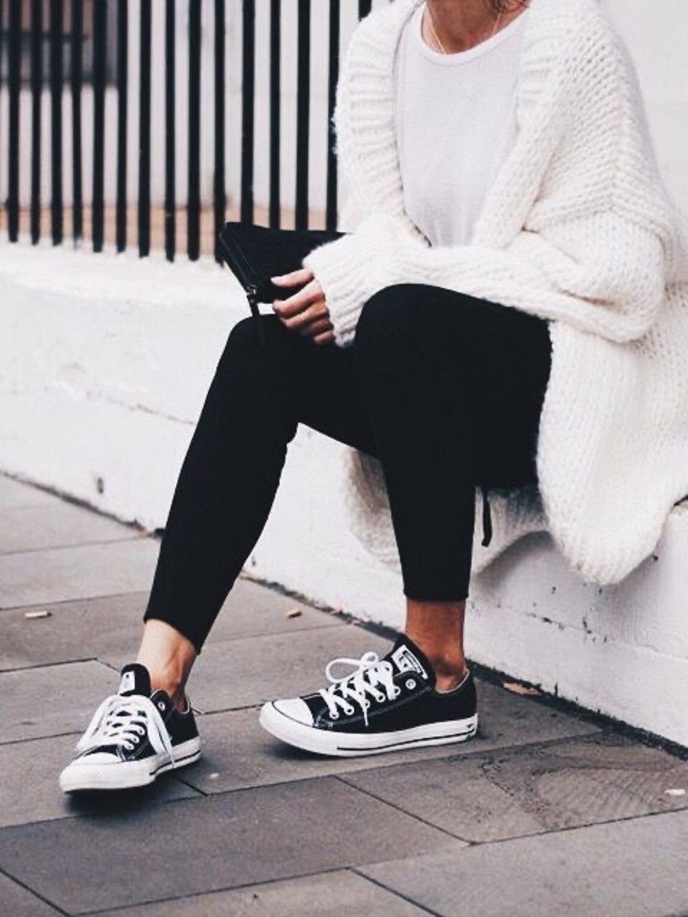 Converse Black and White Low Top Sneakers - Picture 9 of 9